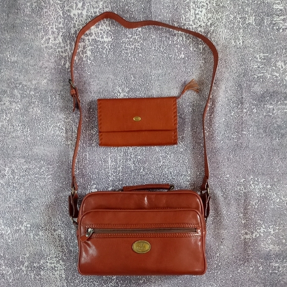VINTAGE de Moina Collection Leather Bag with Wallet UNISEX - Picture 12 of 13